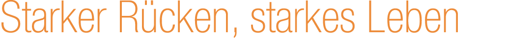 Starker R cken, starkes Leben 
