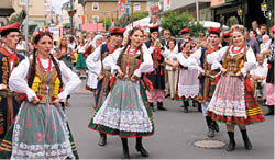 Seit 1963 feiert Bitburg in der Eifel ein Europ isches Folklore-Festival. Dazu reisen viele Volkstanz- und Musikgruppen aus Deutschland und anderen L ndern an und pr sentieren ihre Traditionen auf den Pl tzen und B hnen in der Stadt.