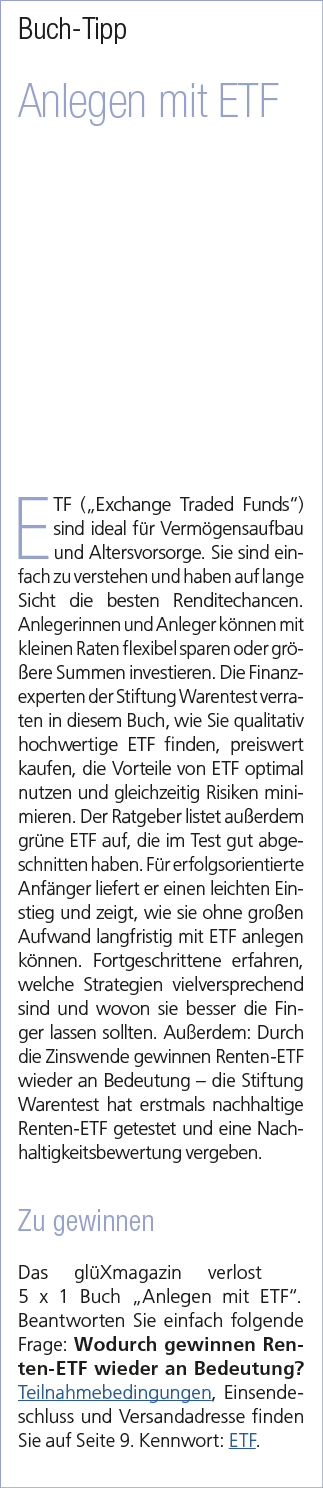 Buch Tipp Anlegen mit ETF ETF („Exchange Traded Funds“) sind ideal f r Verm gensaufbau und Altersvorsorge. Sie sind e...