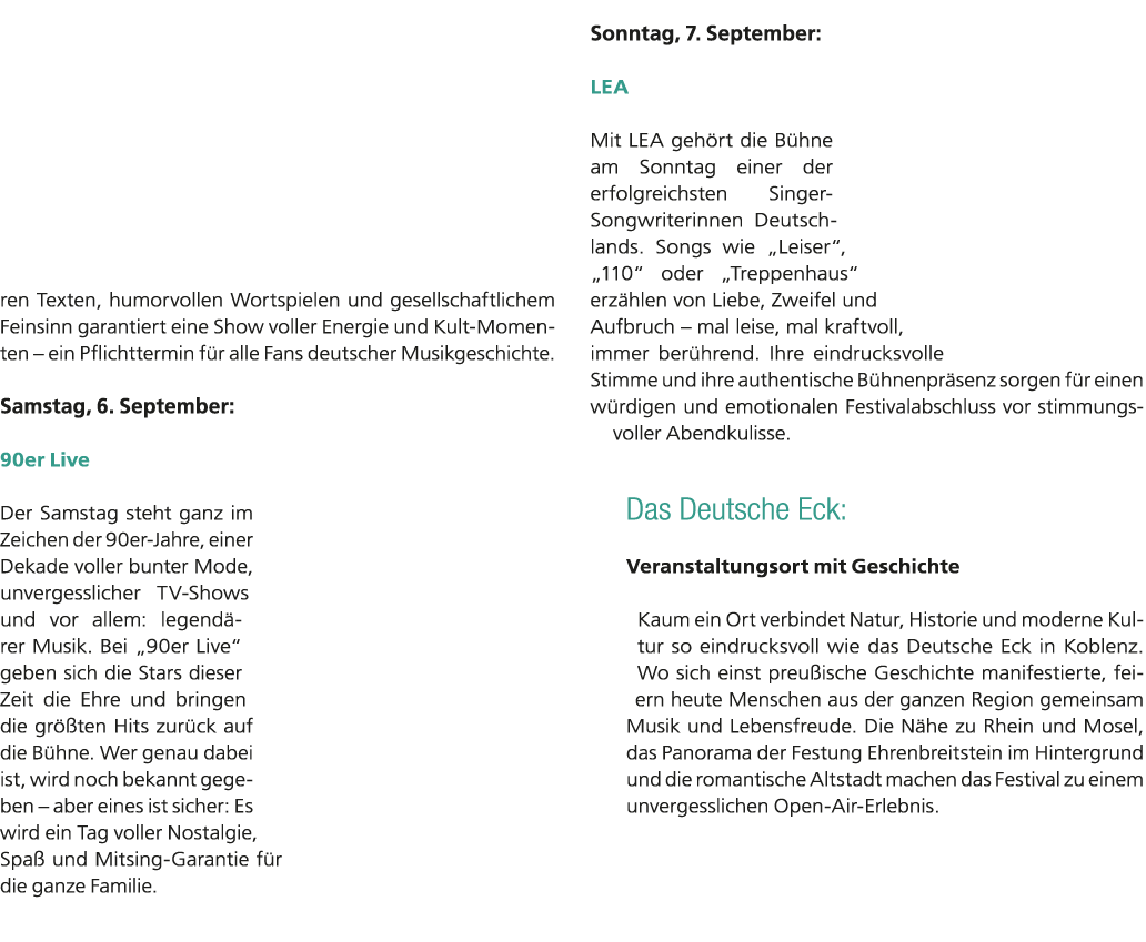 ren Texten, humorvollen Wortspielen und gesellschaftlichem Feinsinn garantiert eine Show voller Energie und Kult Mome...