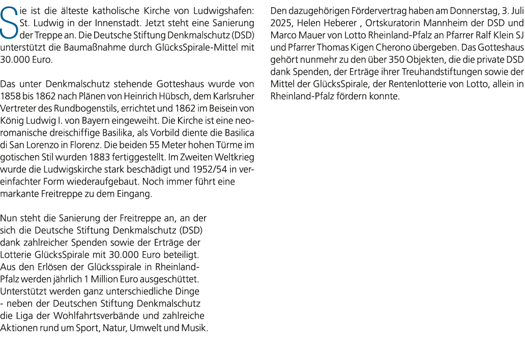 Sie ist die lteste katholische Kirche von Ludwigshafen: St. Ludwig in der Innenstadt. Jetzt steht eine Sanierung der...