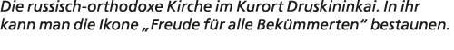 Die russisch orthodoxe Kirche im Kurort Druskininkai. In ihr kann man die Ikone „Freude f r alle Bek mmerten“ bestaunen.