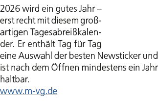 2026 wird ein gutes Jahr – erst recht mit diesem gro artigen Tagesabrei kalender. Er enth lt Tag f r Tag eine Auswahl...