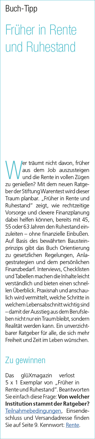Buch Tipp Fr her in Rente und Ruhestand Wer tr umt nicht davon, fr her aus dem Job auszusteigen und die Rente in voll...