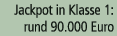 Jackpot in Klasse 1: rund 90.000 Euro
