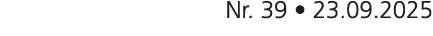 Nr. 39 • 23.09.2025