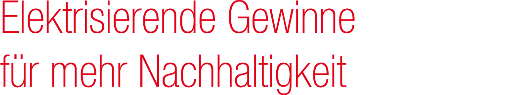 Elektrisierende Gewinne f r mehr Nachhaltigkeit