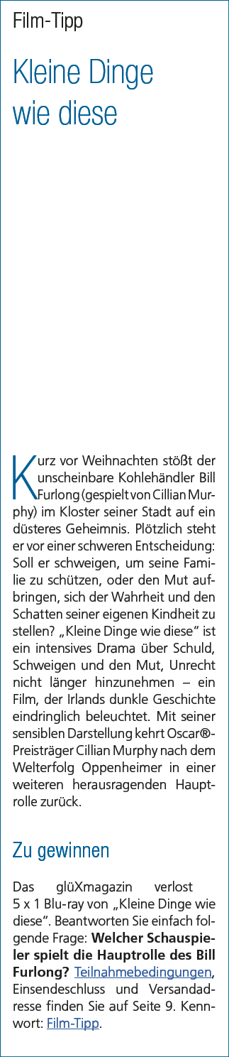 Film Tipp Kleine Dinge wie diese Kurz vor Weihnachten st t der unscheinbare Kohleh ndler Bill Furlong (gespielt von ...