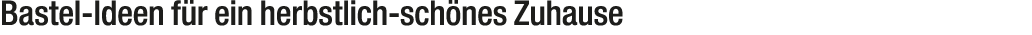 Bastel Ideen f r ein herbstlich sch nes Zuhause