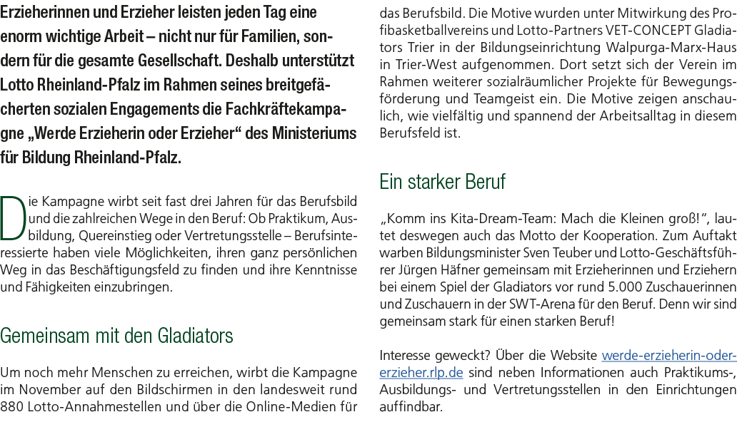Erzieherinnen und Erzieher leisten jeden Tag eine enorm wichtige Arbeit – nicht nur f r Familien, sondern f r die ges...