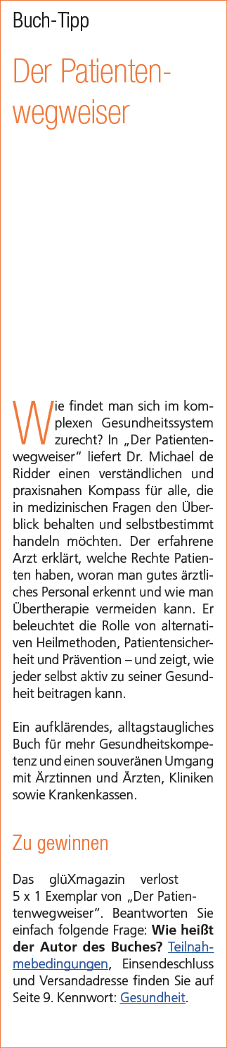 Buch Tipp Der Patientenwegweiser Wie findet man sich im komplexen Gesundheitssystem zurecht? In „Der Patientenwegweis...