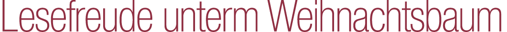 Lesefreude unterm Weihnachtsbaum