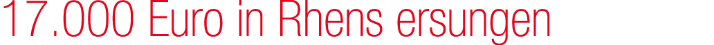17.000 Euro in Rhens ersungen