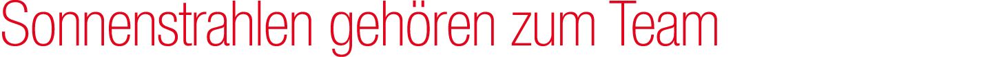 Sonnenstrahlen geh ren zum Team