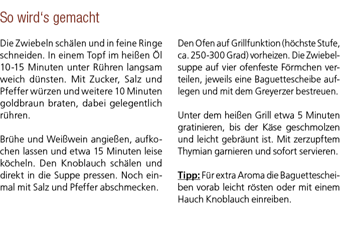 So wird‘s gemacht Die Zwiebeln sch len und in feine Ringe schneiden. In einem Topf im hei en l 10 15 Minuten unter R...