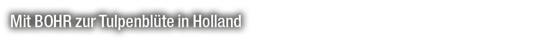 Mit BOHR zur Tulpenbl te in Holland
