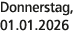 Donnerstag, 01.01.2026