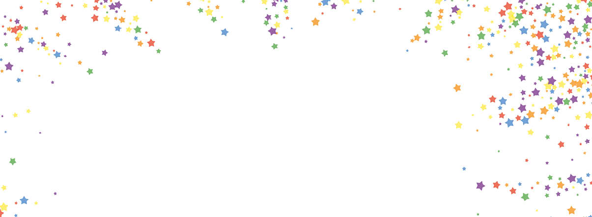 Festive confetti. Celebration stars. Rainbow bright stars on transparent background. Elegant festive overlay template. Attractive vector illustration.
