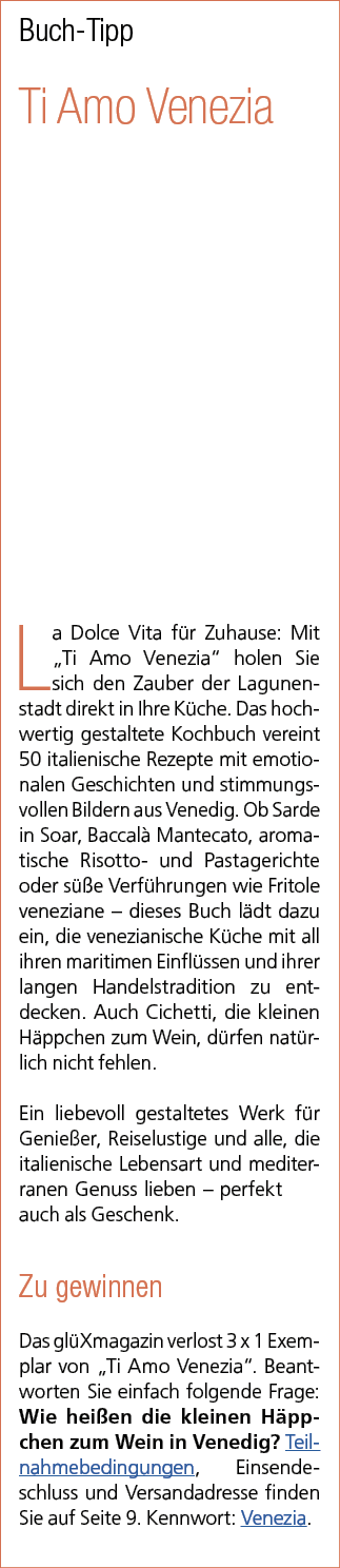 Buch Tipp Ti Amo Venezia La Dolce Vita f r Zuhause: Mit „Ti Amo Venezia“ holen Sie sich den Zauber der Lagunenstadt d...