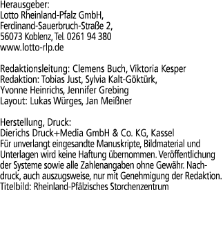 Herausgeber: Lotto Rheinland Pfalz GmbH, Ferdinand Sauerbruch Stra e 2, 56073 Koblenz, Tel. 0261 94 380 www.lotto rlp...