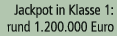Jackpot in Klasse 1: rund 1.200.000 Euro