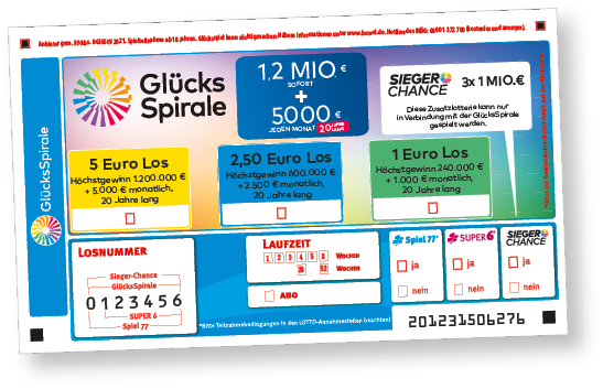 Gl cksSpirale-Spielschein