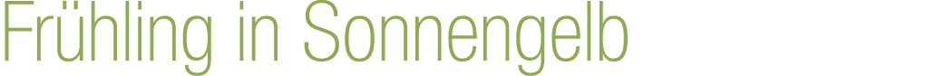 Fr hling in Sonnengelb