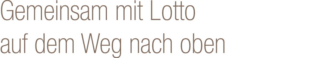 Gemeinsam mit Lotto auf dem Weg nach oben