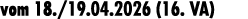 vom 18./19.04.2026 (16. VA)