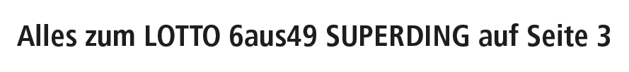 Alles zum LOTTO 6aus49 SUPERDING auf Seite 3