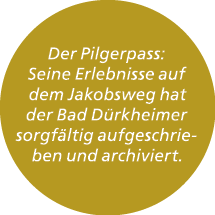 Der Pilgerpass: Seine Erlebnisse auf dem Jakobsweg hat der Bad D rkheimer sorgf ltig aufgeschrieben und archiviert.