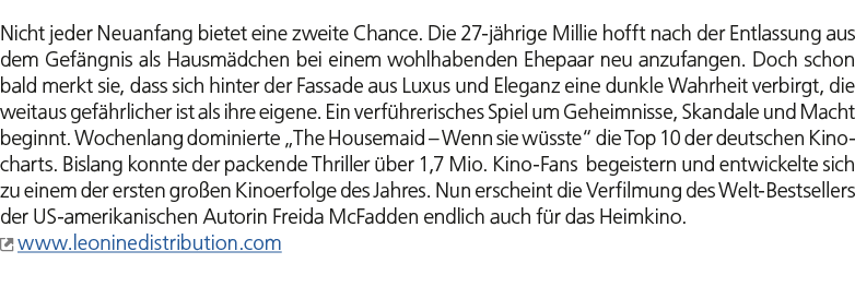 Nicht jeder Neuanfang bietet eine zweite Chance. Die 27 j hrige Millie hofft nach der Entlassung aus dem Gef ngnis al...