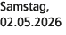 Samstag, 02.05.2026