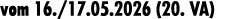 vom 16./17.05.2026 (20. VA)
