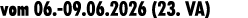 vom 06. 09.06.2026 (23. VA)