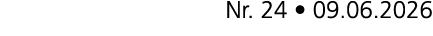 Nr. 24 • 09.06.2026