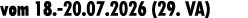 vom 18. 20.07.2026 (29. VA)