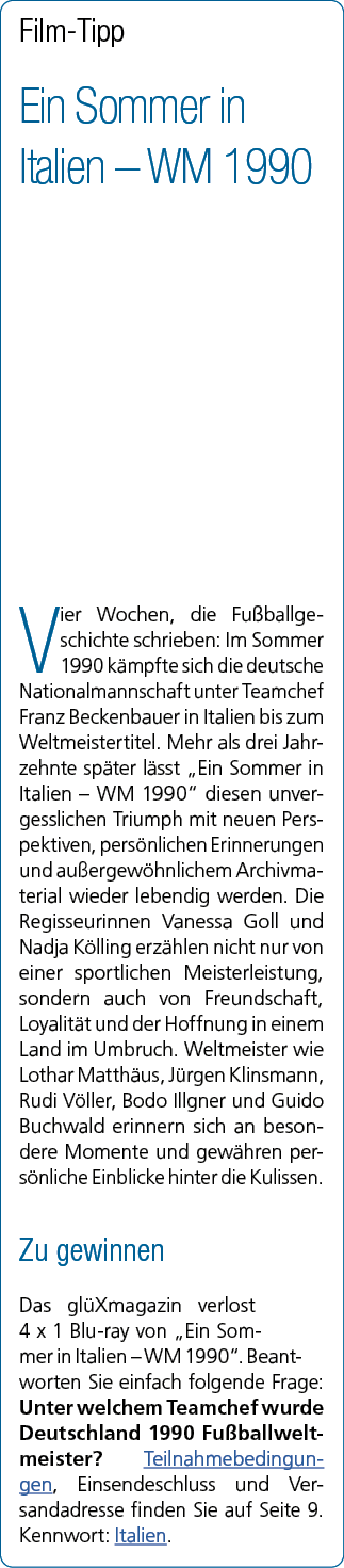 Film Tipp Ein Sommer in Italien – WM 1990 Vier Wochen, die Fu ballgeschichte schrieben: Im Sommer 1990 k mpfte sich d...