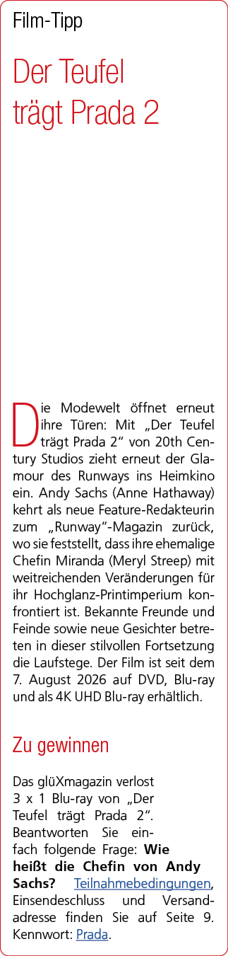 Film Tipp Der Teufel tr gt Prada 2 Die Modewelt ffnet erneut ihre T ren: Mit „Der Teufel tr gt Prada 2“ von 20th Cen...