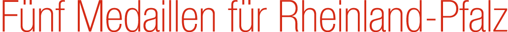 F nf Medaillen f r Rheinland Pfalz