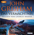 Buchcover mit dem Titel „Das Verm chtnis“ von John Grisham, das eine Landschaft mit einem Baumstamm und einem Vogel auf einem Felsen bei Sonnenuntergang zeigt. Beschreibung von KI generiert