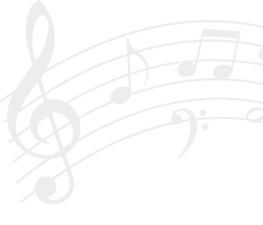 Schwarzer Hintergrund mit einer geschwungenen Notenzeile und verschiedenen Musiknoten in dunklem Grau. Beschreibung von KI generiert