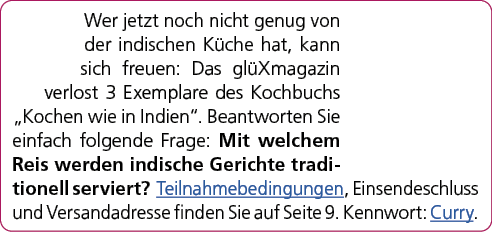 Wer jetzt noch nicht genug von der indischen K che hat, kann sich freuen: Das gl Xmagazin verlost 3 Exemplare des Koc...