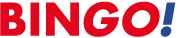 Das Wort BINGO ist in gro en roten Buchstaben geschrieben, gefolgt von einem blauen Ausrufezeichen. Beschreibung von KI generiert